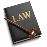 gavel and law book